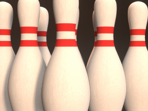 bowling pins set 3D Model