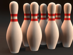 bowling pins set 3D Model