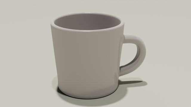 Ceramic mug 3D Model .c4d .max .obj .3ds .fbx .stl .blend 