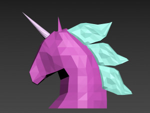 unicorns head 3D मॉडल