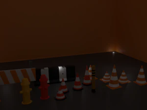 Pakiet ruchu miejskiego low-poly jest bardzo szczeg&oacute;łowy Model 3D