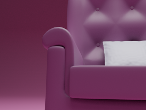 cozy armchair with pillow 3D Model