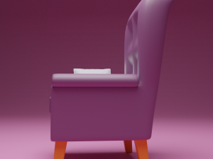 cozy armchair with pillow 3D Model