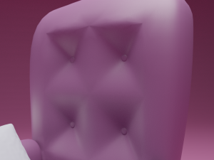 cozy armchair with pillow 3D Model