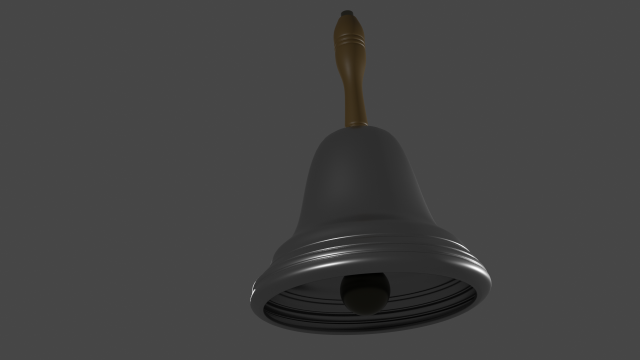 hand bell 3D Model .c4d .max .obj .3ds .fbx .stl .blend 