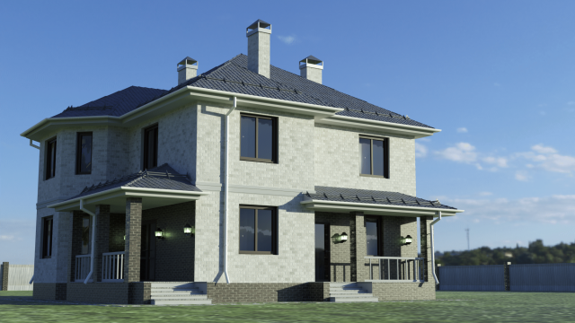 cottage 3D Model .c4d .max .obj .3ds .fbx .stl .blend 
