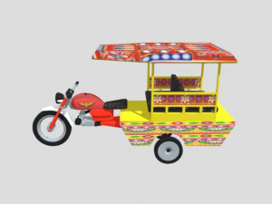 tuk tuk auto rickshaw 3D 모델