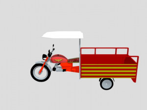 chingchi rickshaw tuk tuk auto rickshaw 3D Model