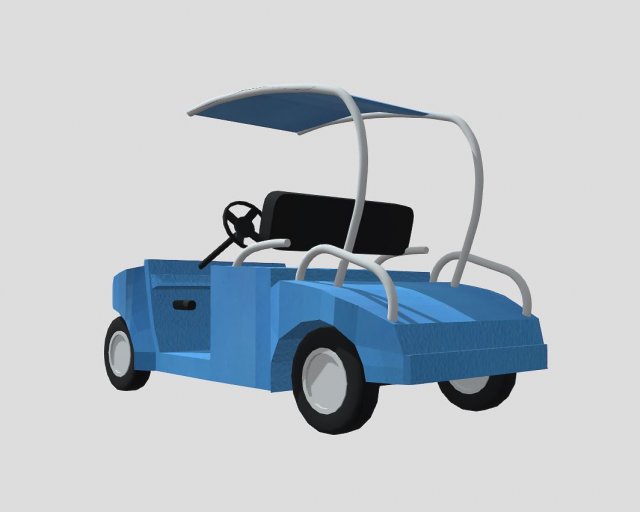golf cart Modello 3D .c4d .max .obj .3ds .fbx .stl .blend 