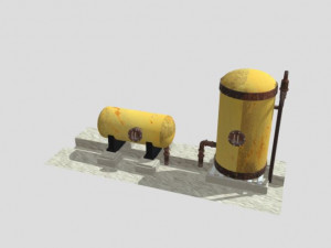 water tank of storage-tank oiltanker storage 3Dモデル