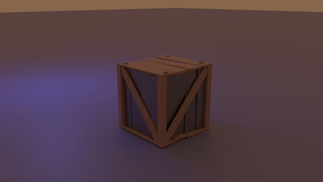 wooden box low-poly game ready pbr 3D Model .c4d .max .obj .3ds .fbx .stl .blend 