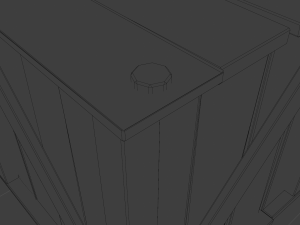 wooden box low-poly game ready pbr 3D Model