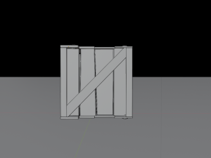 wooden box low-poly game ready pbr 3D Model