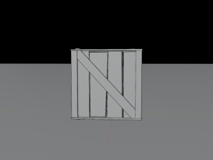 wooden box low-poly game ready pbr 3D Model