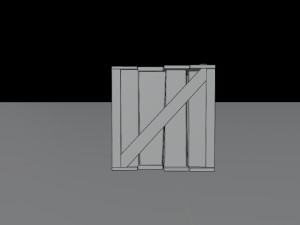 wooden box low-poly game ready pbr 3D Model