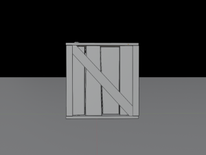 wooden box low-poly game ready pbr 3D Model