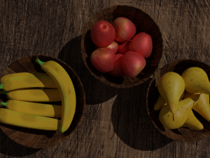 table served with fruit 3D Model