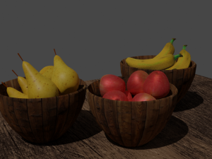 table served with fruit 3D Model