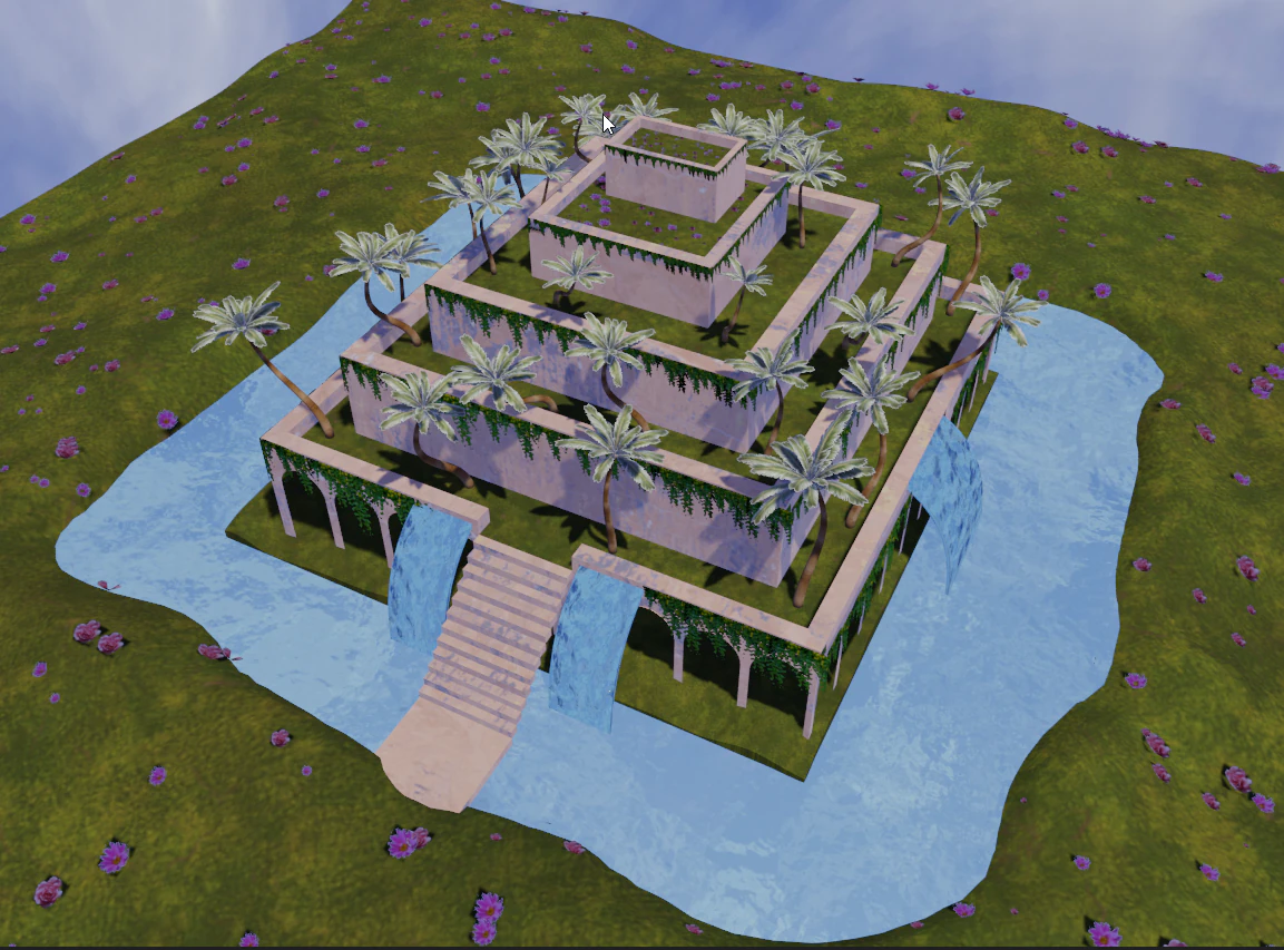 hangende tuinen 3D Model .c4d .max .obj .3ds .fbx .stl .blend 