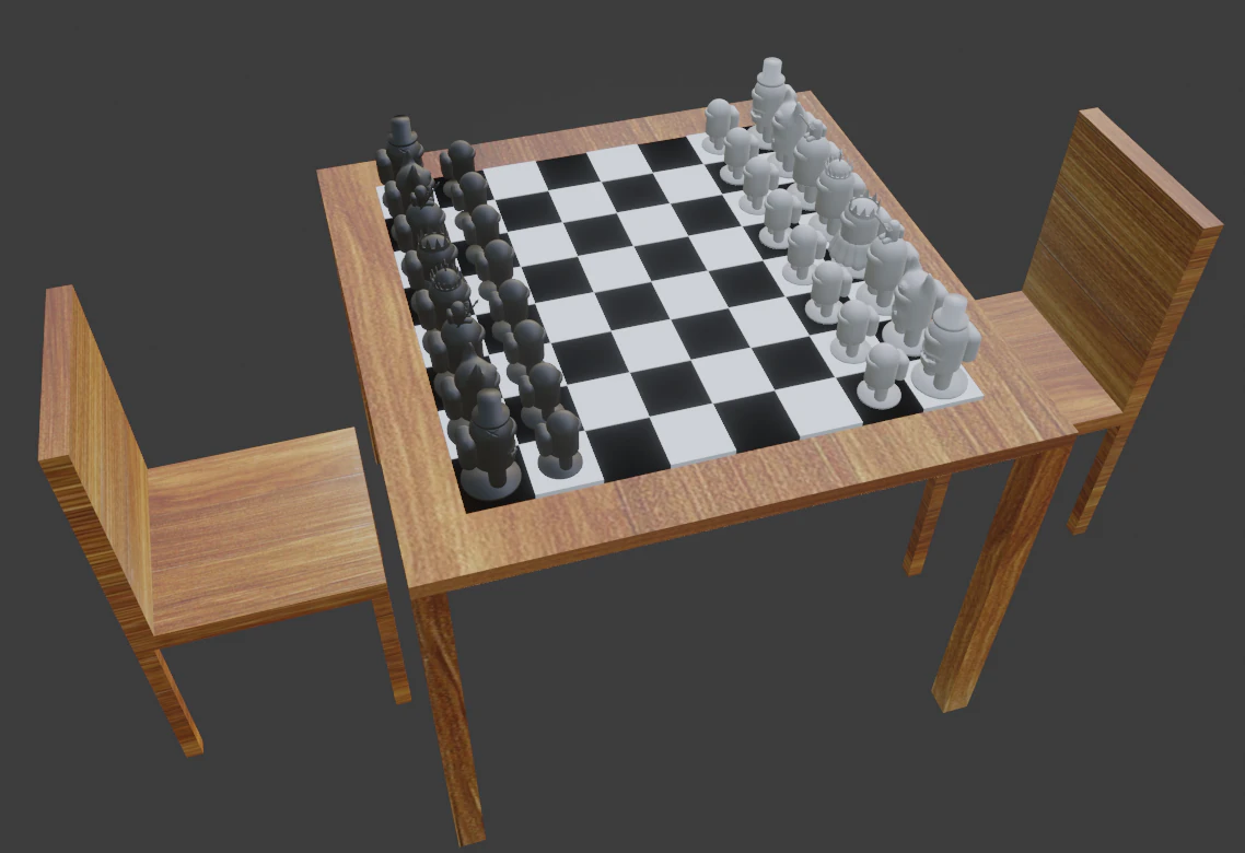 chess among us 3D Model .c4d .max .obj .3ds .fbx .stl .blend