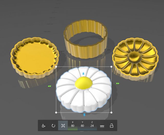 Bath bomb Chamomile Model 3D .c4d .max .obj .3ds .fbx .stl .blend 