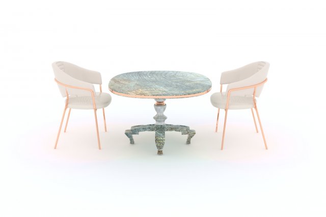 antic table with chairs 3D-Modell .c4d .max .obj .3ds .fbx .stl .blend 
