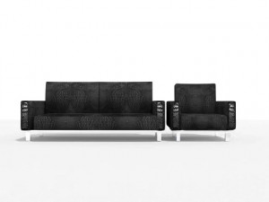sofa with armchair crocodile 3D Модель