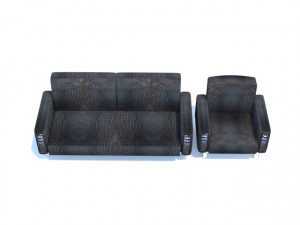 sofa with armchair crocodile 3D Модель