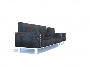 sof&aacute; com poltrona crocodilo Modelo 3D
