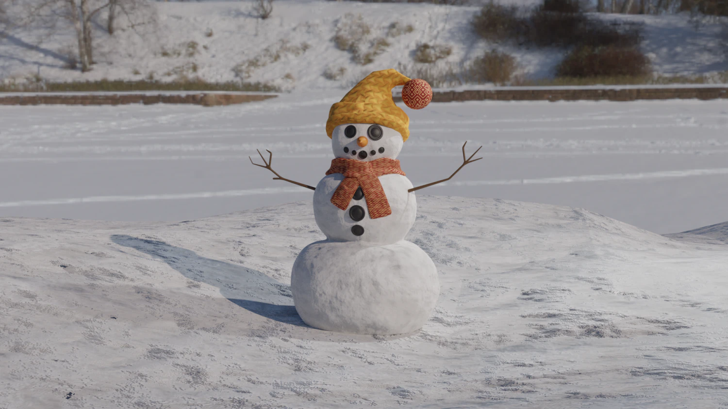 snowman - 3D Model .c4d .max .obj .3ds .fbx .stl .blend 