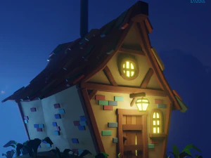 old colourful house - - blender 3D Model