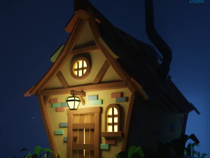 old colourful house - - blender 3D Model
