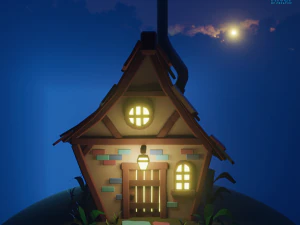 old colourful house - - blender 3D Model