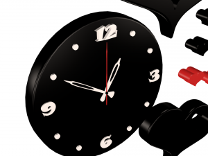wall clock hearts 3D Model