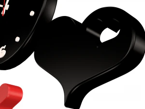 wall clock hearts 3D Model