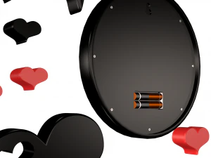 wall clock hearts 3D Model