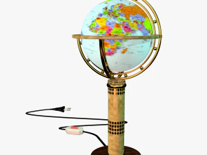 책상 지구 조명 3D 모델