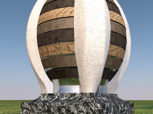 garden stall wight and dustbin 3D Модель