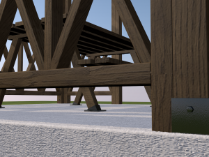 garden stall wight and dustbin 3D Модель