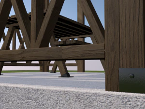garden stall wight and dustbin 3D Model