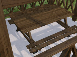garden stall wight and dustbin 3D Model