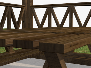 garden stall wight and dustbin 3D Модель