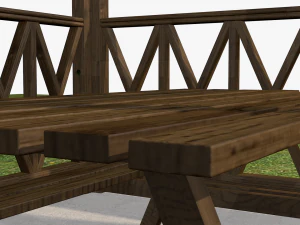 garden stall wight and dustbin 3D Model