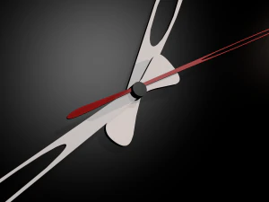 wall clock black hearts 3D Model