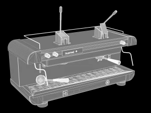 coffee machine two handles 3D Model