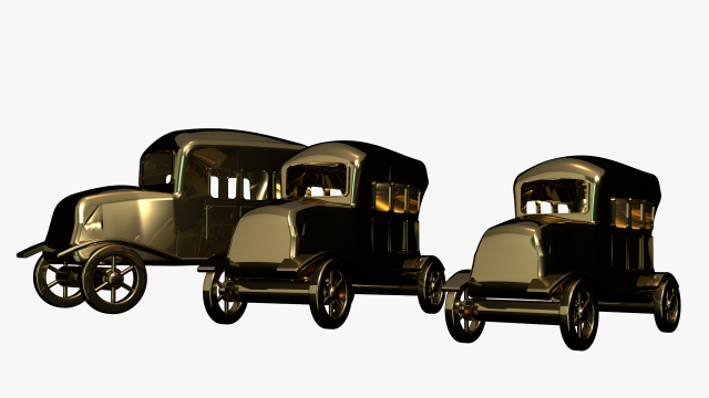 gold art car 3D 모델 .c4d .max .obj .3ds .fbx .stl .blend