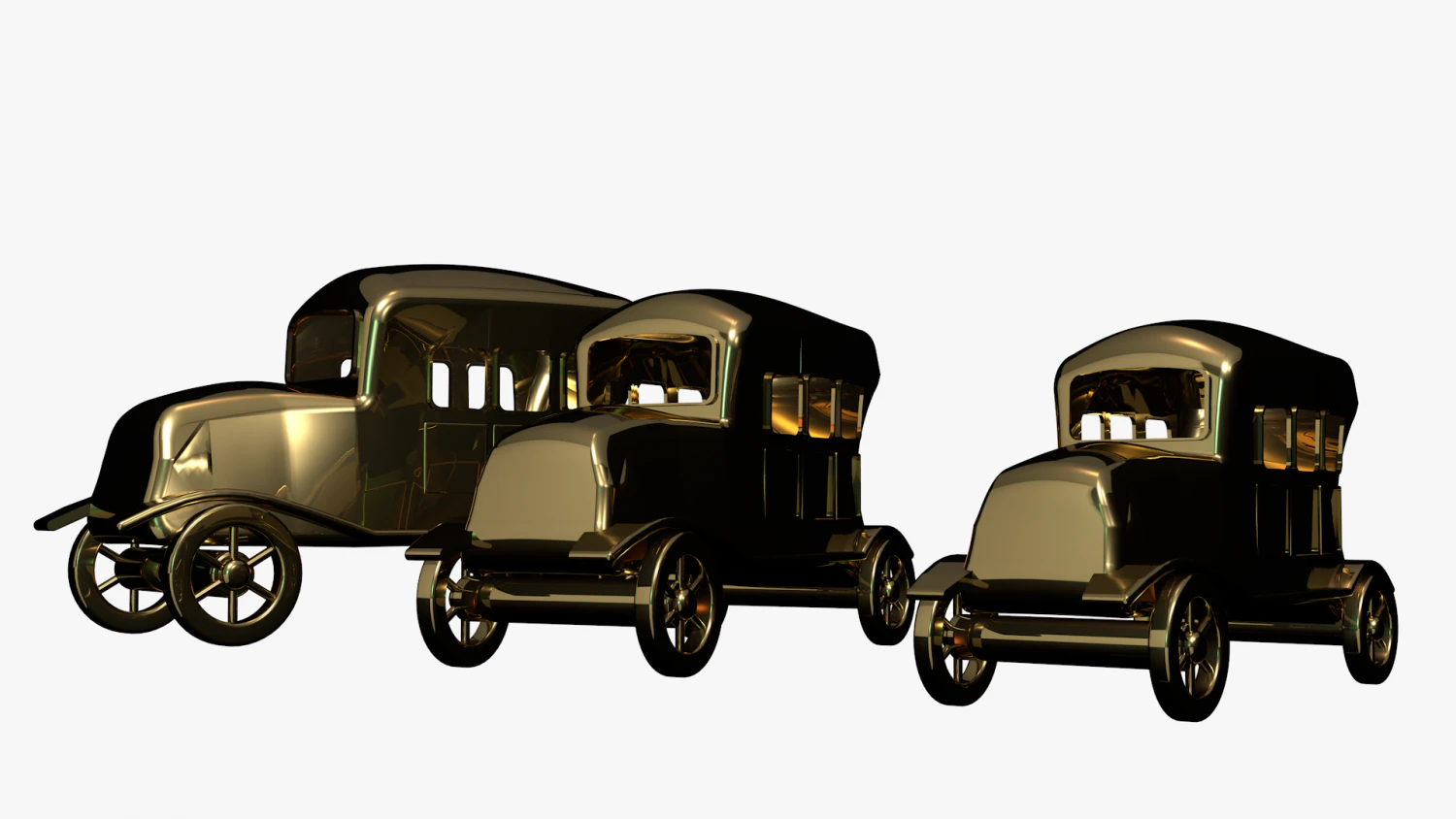 gold art car 3D Model .c4d .max .obj .3ds .fbx .stl .blend 