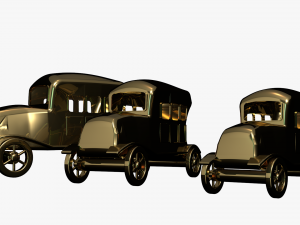 gold art car 3D Model