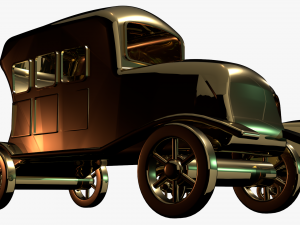 gold art car 3D 모델