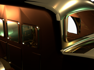 gold art car 3D 모델